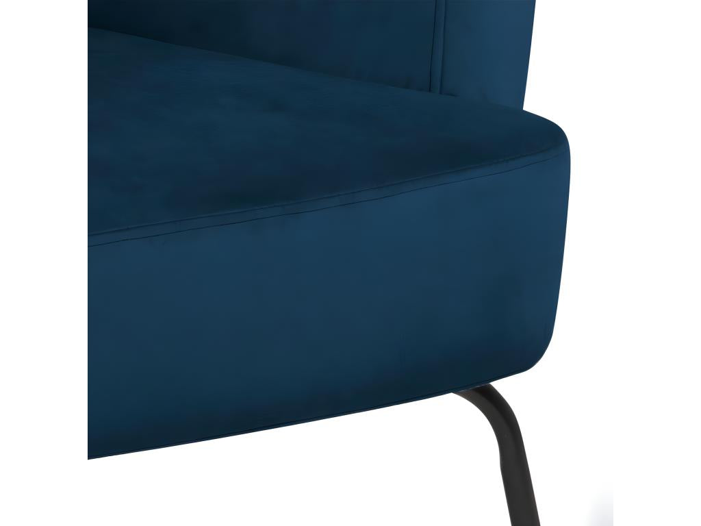 Meublori Armchair in blue velvet.