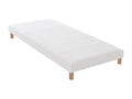 Meublori memory foam and HR foam mattress set with slatted base - French comfort. Dimensions: 90x190 cm. Slatted base: White.