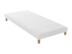 Meublori memory foam and HR foam mattress set with slatted base - French comfort. Dimensions: 90x190 cm. Slatted base: White.