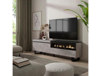 TV Stand/Bench 200x57x35cm For TVs up to 80" Electric Fireplace Industrial Design Cement