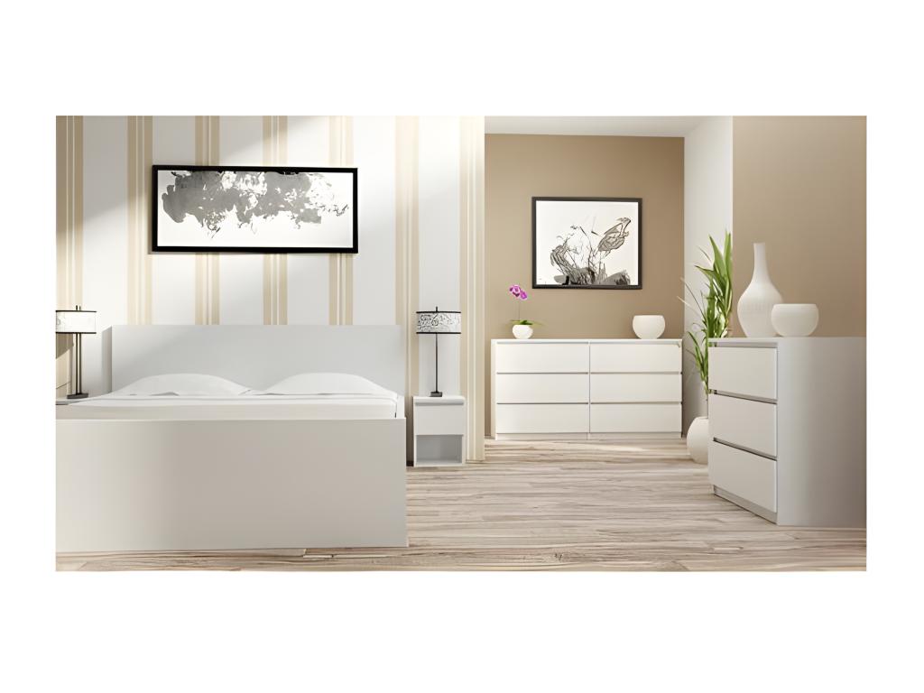 Meublori - Contemporary Chest of Drawers for Bedroom/Living Room/Office 40x70x109.5 - 5 Sliding Drawers - Storage Unit - Tall Cabinet