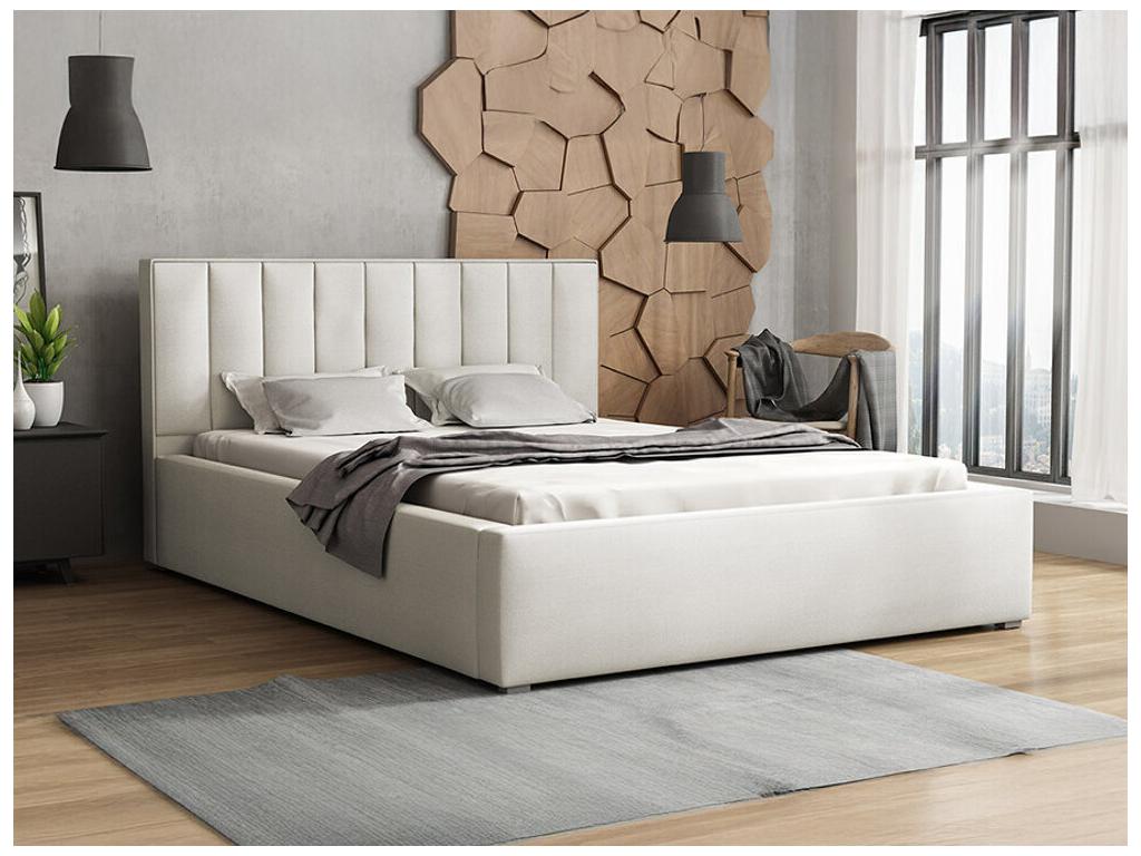 Laviecasa 111 Double Bed, Light Brown, 160x200cm, Upholstered, with Laviecasa Slatted Base 180x223x93cm, UAYQ92792