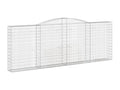 8-piece arched gabion baskets, 400x30x140-160 mm, galvanized iron