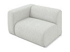 Module with left-hand armrests in textured fabric - beige - Meublori