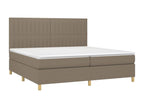 Upholstered bed base with Meublori mattress 200x200 cm Fabric