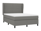 Laviecasa bed base with mattress, Dark Grey, 140x190cm, Fabric YJXV99288
