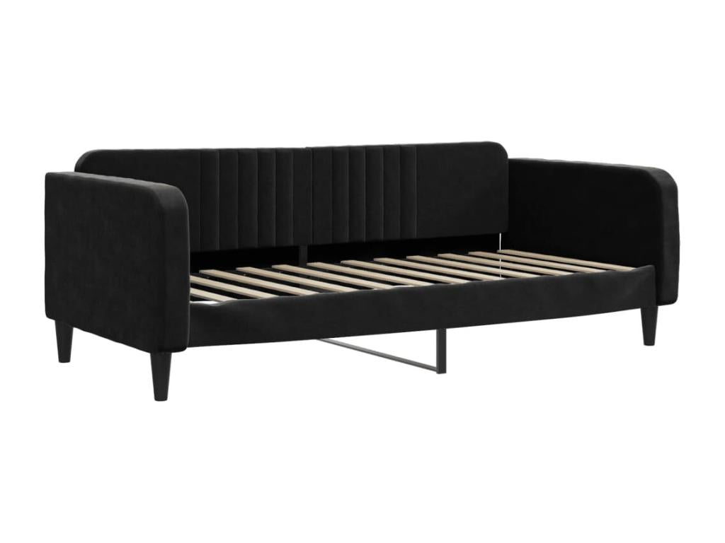 Black daybed 100x200 cm velvet