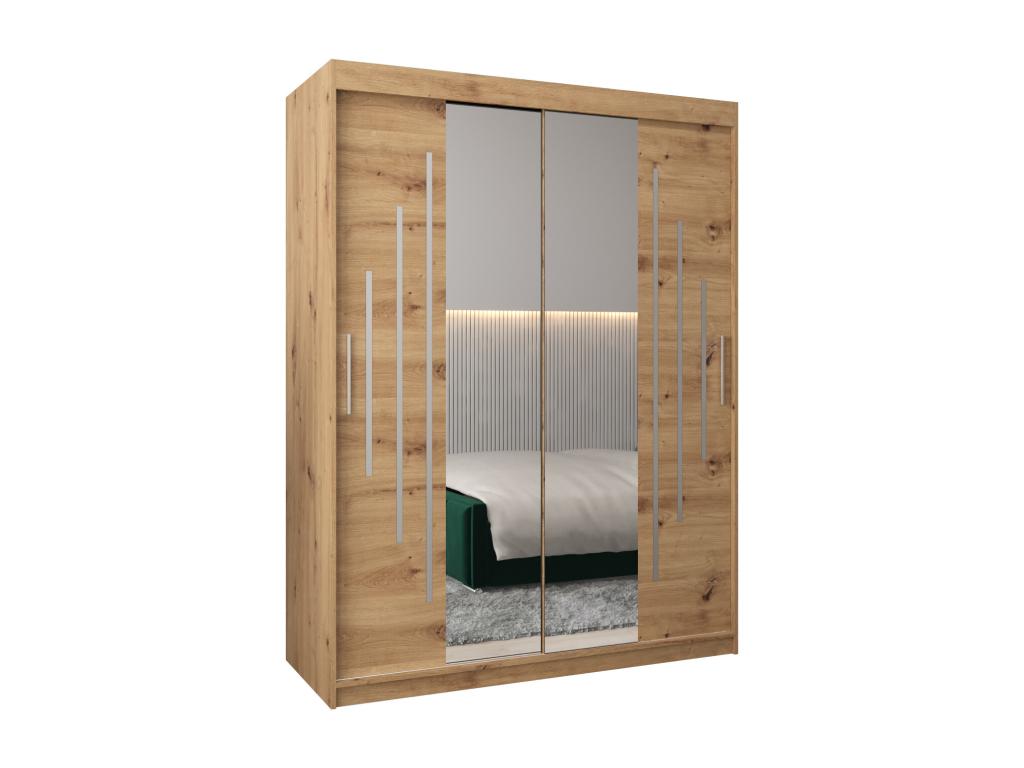 Meublori 1 Sliding Door Wardrobe 200/150/62 2 Doors Meublori