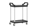 2-tier black trolley 81x41x92 aluminium