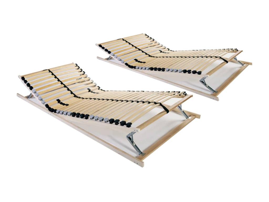 Meublori 2-piece bed bases with 28 Meublori 7-zone 90x200 cm