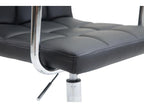 Office chair - Faux leather / Chrome metal - Black - Meublori V2