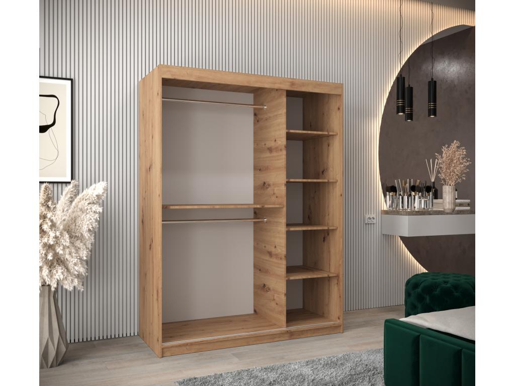 Meublori 1 Sliding Door Wardrobe 200/150/62 2 Doors Meublori