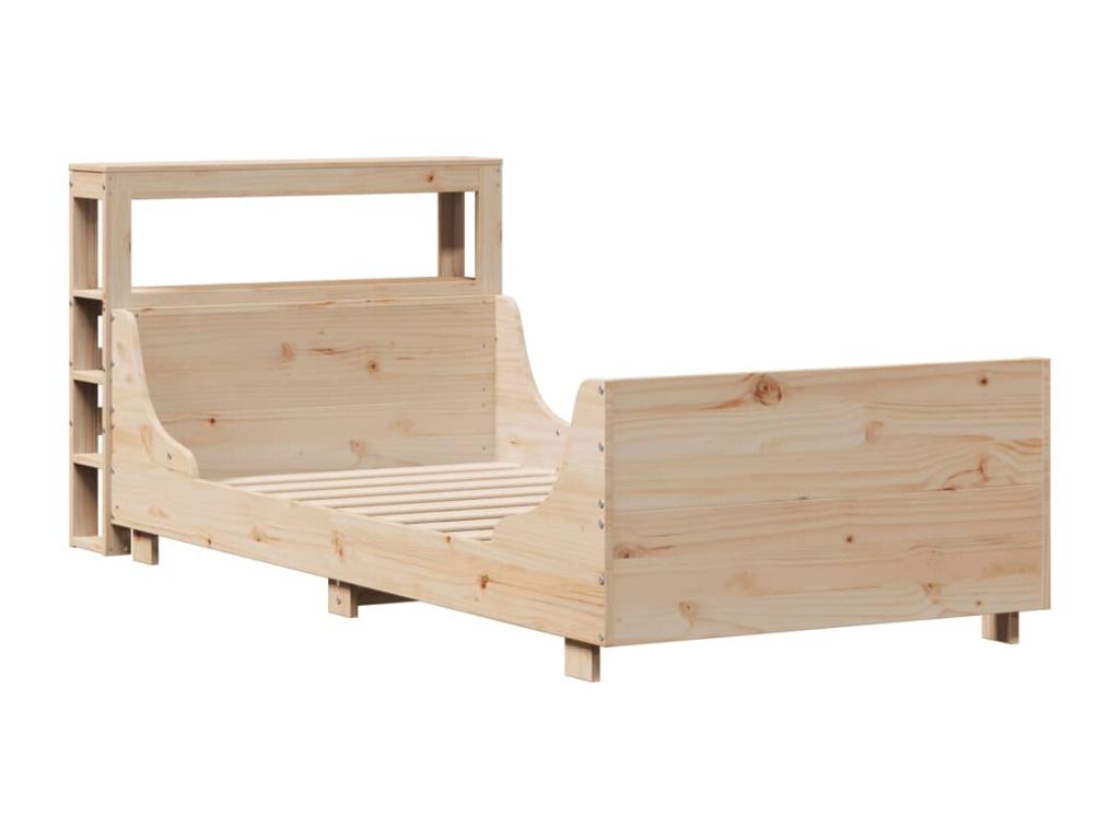 Bed frame without mattress 90x200 cm solid pine wood