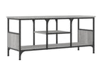 Meublori TV stand, grey, 100x35x45 cm, engineered wood and iron