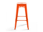 Meublori shiny metal bar stool