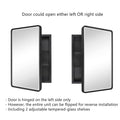 TEHOME Farmhouse Recessed Metal Bathroom Medicine Cabinets with Mirror