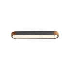 Farmhouse Wood Long Oval Dimmable LED Flush Mount - 37 3000k/6000k
