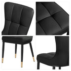 Faux Leather Upholstered Dining Chairs Set of 2/4