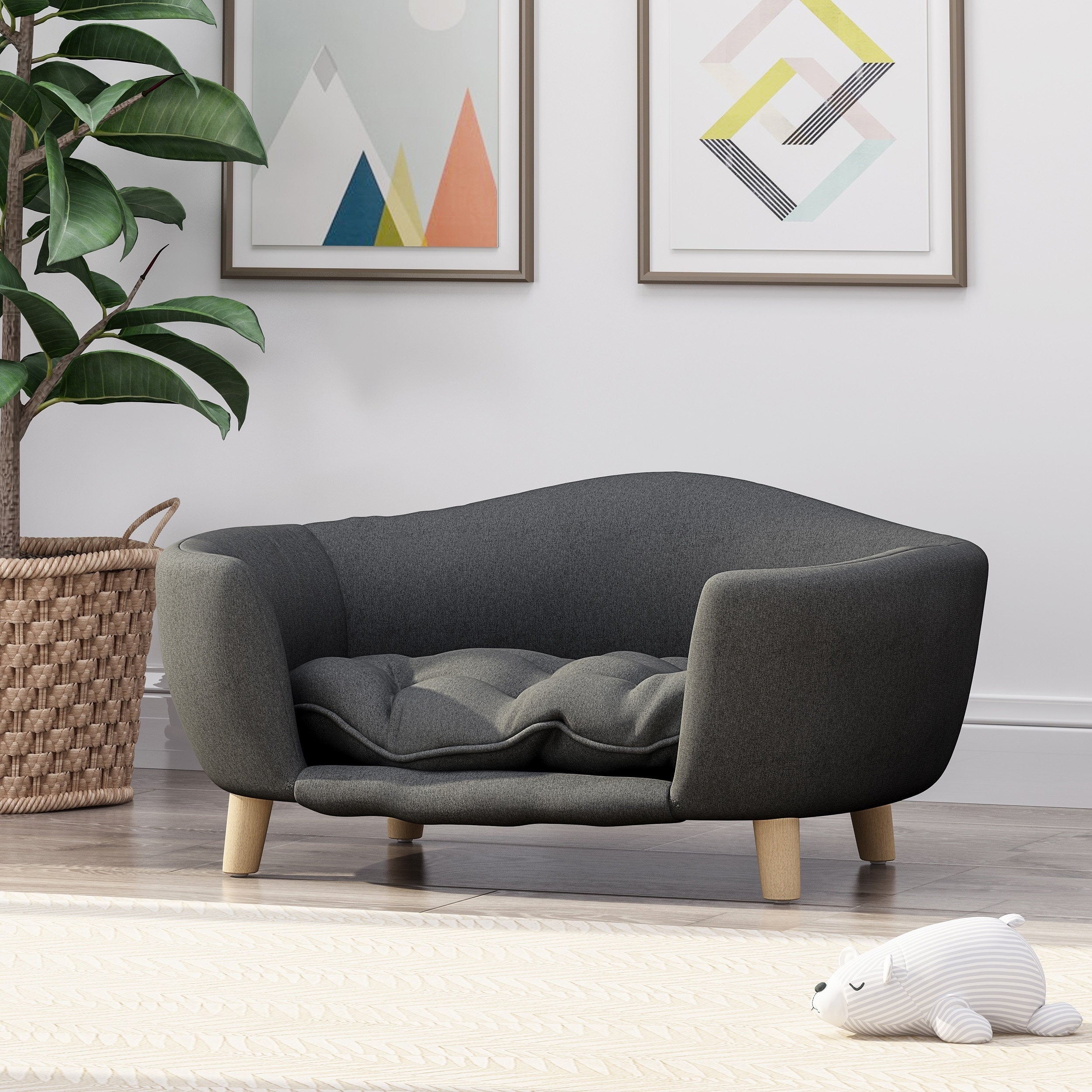 Ferncliffe Mid Century Fabric Pet Bed by Christopher Knight Home