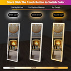 Floor Mirror with LED Light, 64 x 21 Full Length Mirror with Stand, Hanging Mirror Wall Mounted Mirror Full Body Mirror