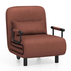 Folding Sleeper Chair Convertible Sofa Bed w/ Adjustable Backrest