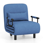 Folding Sleeper Chair Convertible Sofa Bed w/ Adjustable Backrest