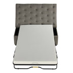 Folding Sofa Bed, 49.6 Ottoman with a Folding Sofa Bed, Convertible Ottoman Sleeper with Memory Mattress and Tufted Design
