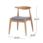 Francie Mid-Century Modern Dining Chairs (Set of 2) by Christopher Knight Home - 20.50 W x 20.25 L x 29.75 H