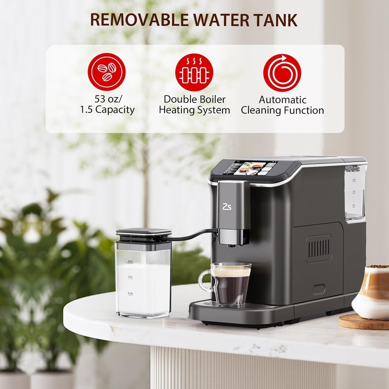 Fully Automatic Espresso Machine with Automatic Milk Frother