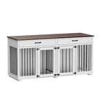 Furniture Style Dog Crate, 64.5 Inch Wooden Large Dog Kennel
