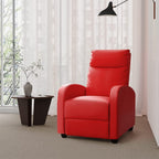 Furniwell PU Leather Sofa Recliner with Padded Seat and Backrest.