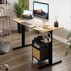 Futzca Height Adjustable Electric Standing Desk Sit Stand Computer Stand up Desk with Splice Board