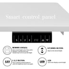 Futzca Height Adjustable Electric Standing Desk Sit Stand Computer Stand up Desk with Splice Board