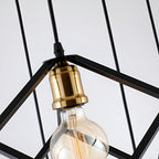 Geometric Pendant Chandelier for Stairway / Staircase, Adjustable Height 5 or 7 Light Cluster