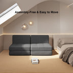 3 in 1 Convertible Flip Chair, Fold Down Chair, Flip Out Lounger Sleeper Bed