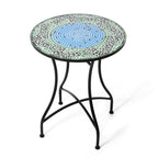 Glitzhome Outdoor Metal Folding Bistro Set 3PCS Patio Table Chairs