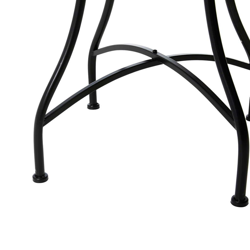 Glitzhome Outdoor Metal Folding Bistro Set 3PCS Patio Table Chairs
