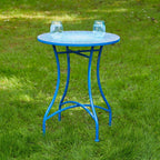 Glitzhome Outdoor Metal Folding Bistro Set 3PCS Patio Table Chairs