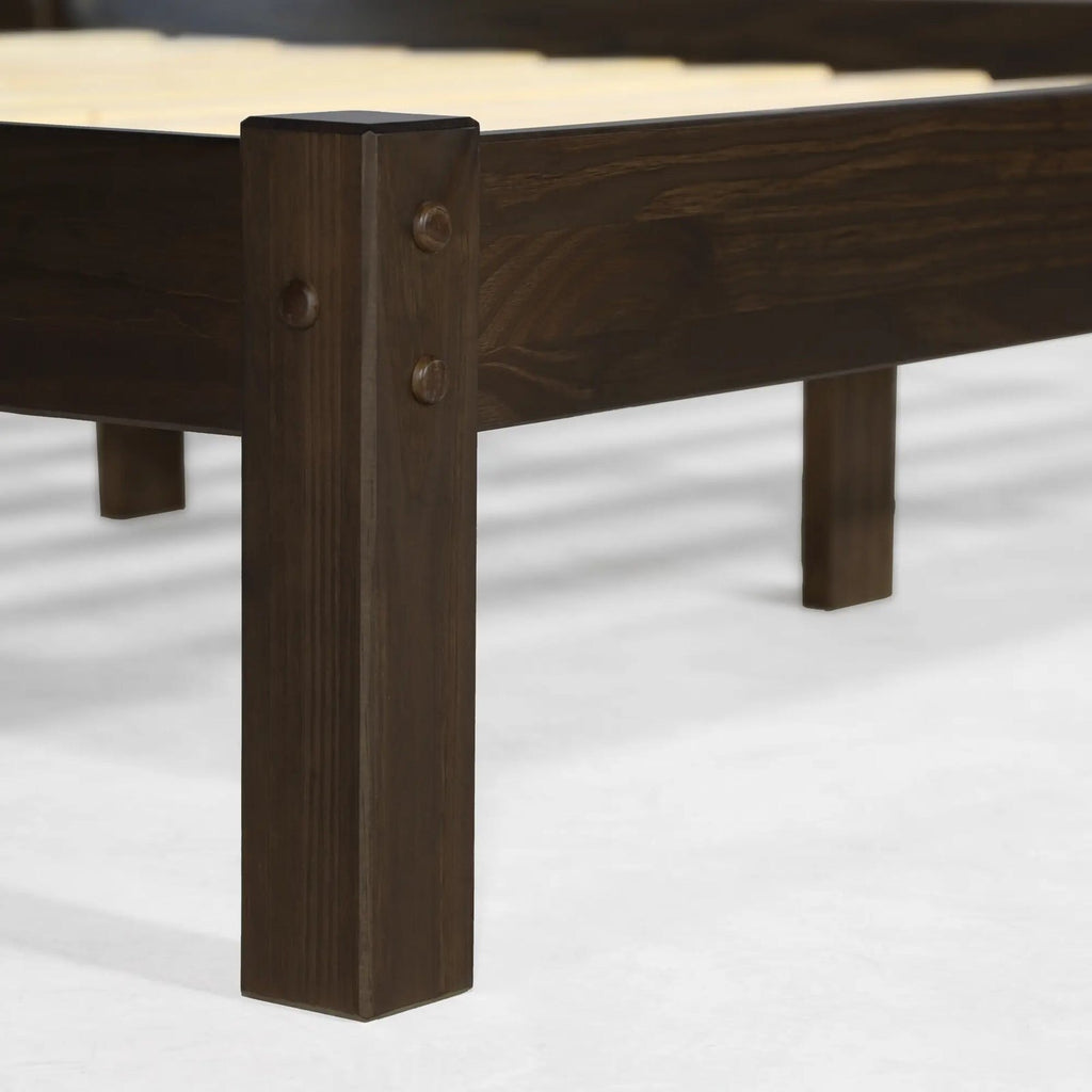 Grain Wood Furniture Shaker Solid Wood Panel Platform Bed