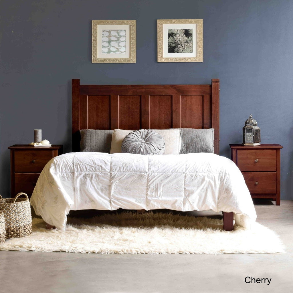 Grain Wood Furniture Shaker Solid Wood Panel Platform Bed
