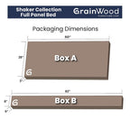 Grain Wood Furniture Shaker Solid Wood Panel Platform Bed