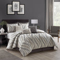 Nanshing Caspa 7 Piece Chic Leaf Design Comforter Set