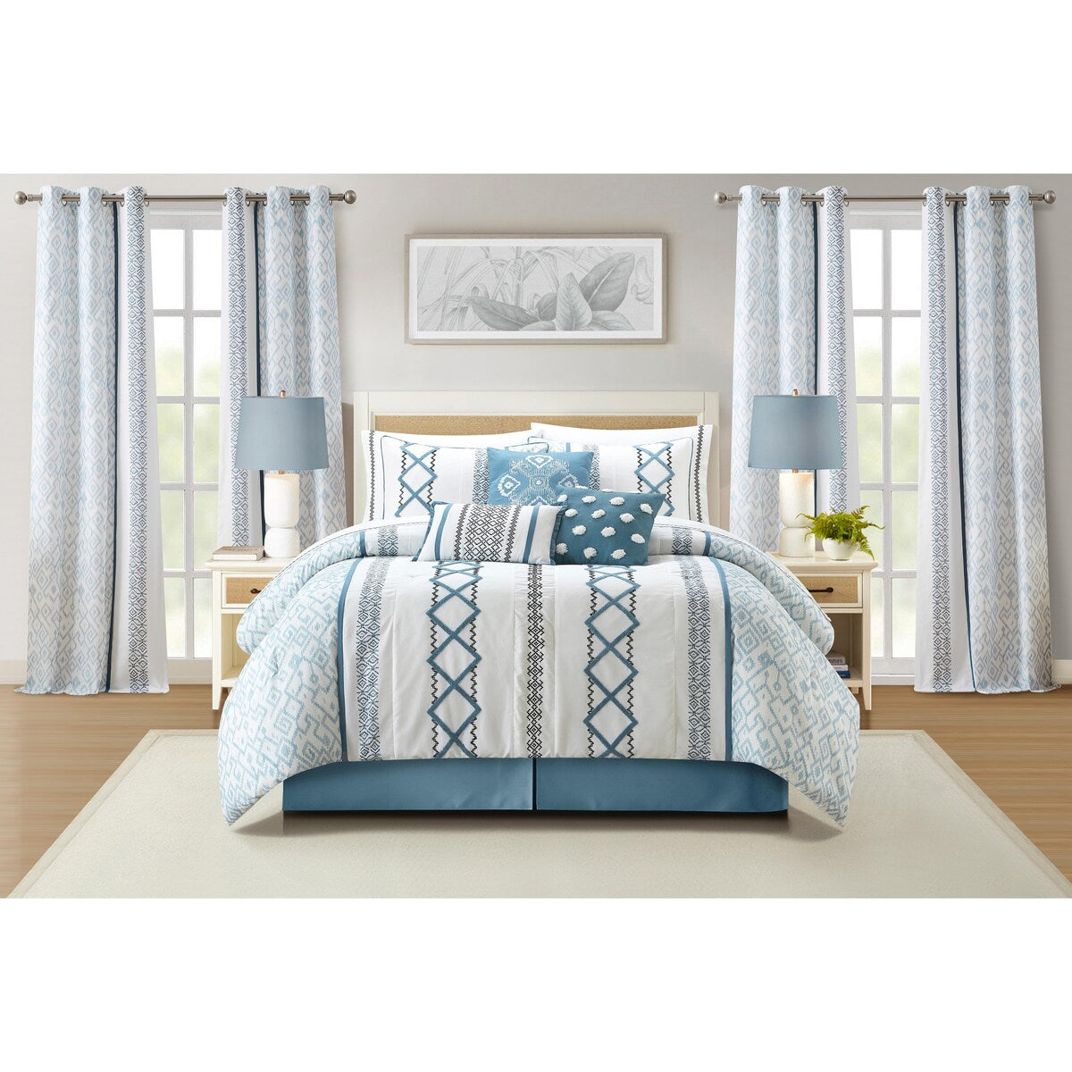 Nanshing Trina 15 Piece Boho Embroidered Comforter Set