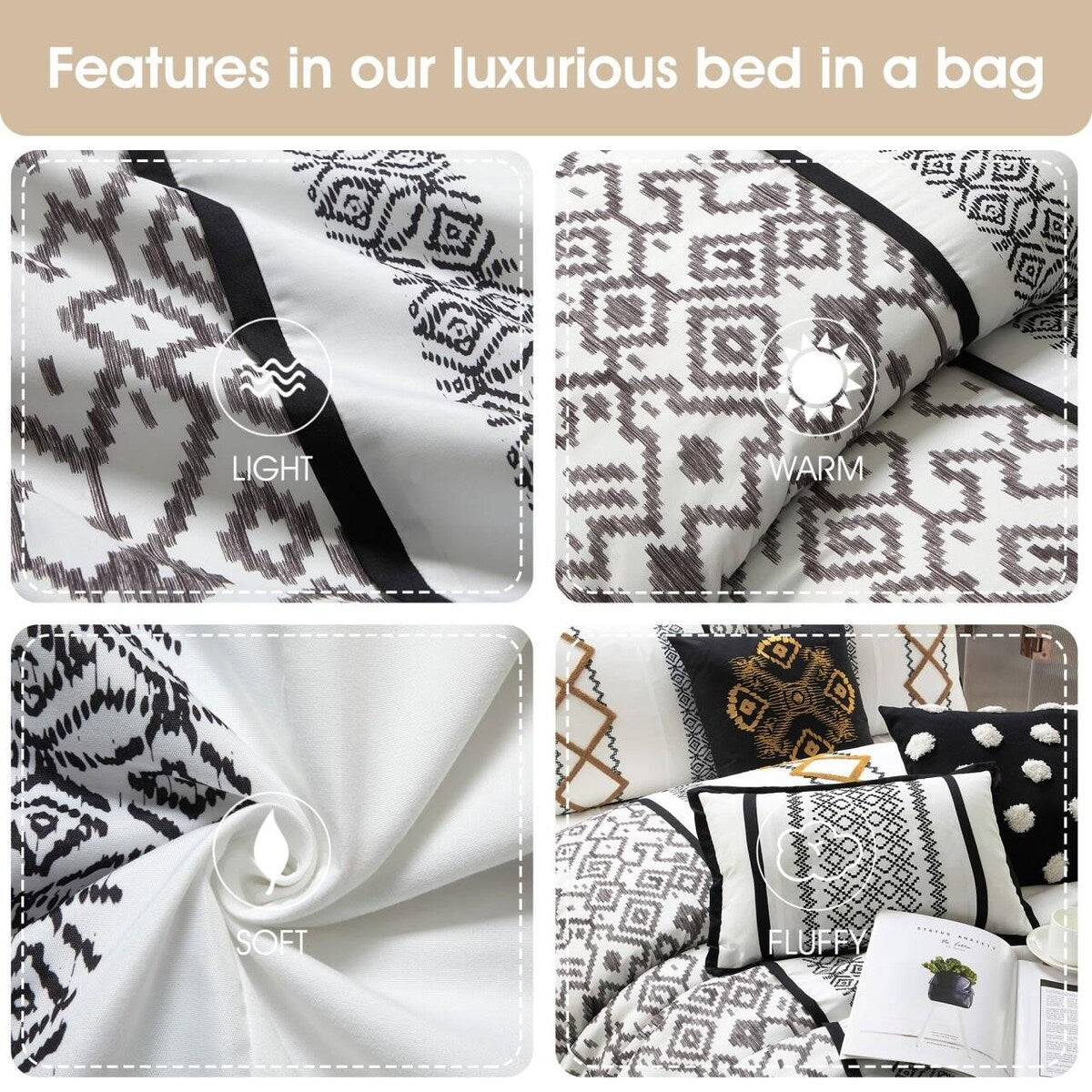 Nanshing Trina 15 Piece Boho Embroidered Comforter Set