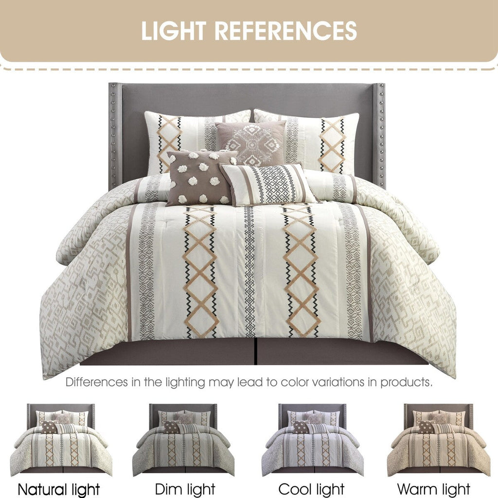 Nanshing Trina 15 Piece Boho Embroidered Comforter Set