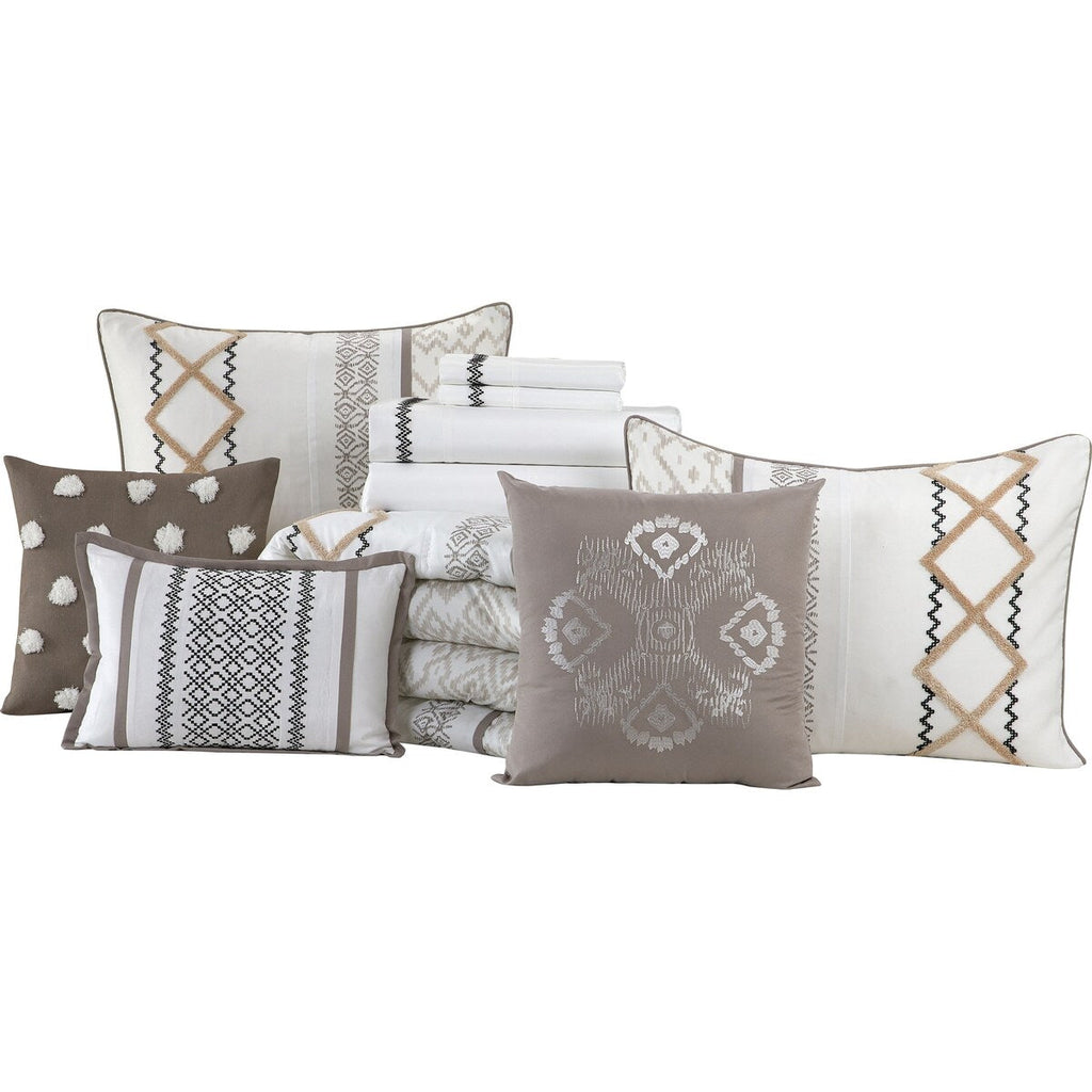 Nanshing Trina 15 Piece Boho Embroidered Comforter Set