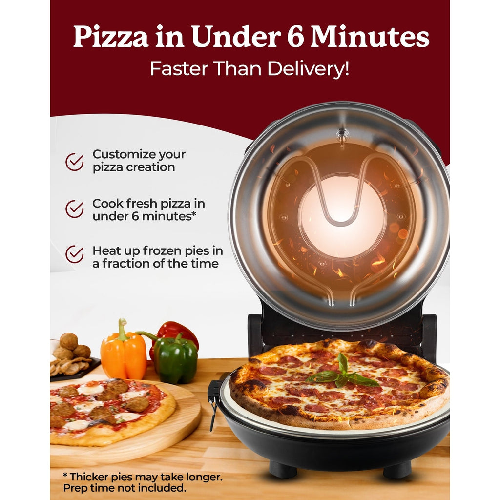 Granitestone Piezano Indoor/Outdoor Electric Pizza Oven w Ceramic Stone