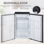 HOMCOM 3.2 Cu.Ft Mini Fridge with Freezer, Single Door Compact Refrigerator with Adjustable Thermostat