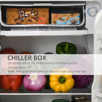 HOMCOM 3.2 Cu.Ft Mini Fridge with Freezer, Single Door Compact Refrigerator with Adjustable Thermostat