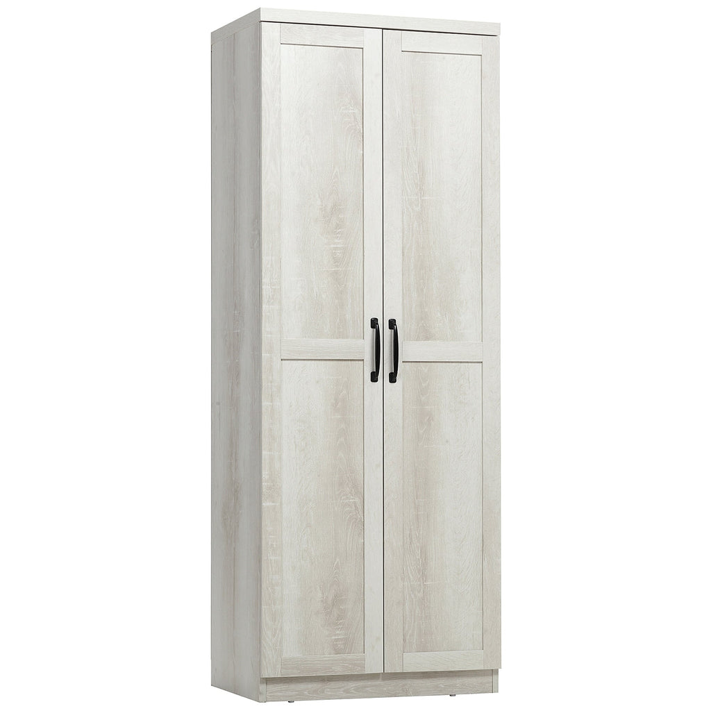 HOMCOM 63 2-Door Kitchen Pantry, Freestanding Storage Cabinet with 5-tier Shelving and 2 Adjustable Shelves for Dining Room